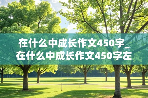 在什么中成长作文450字_在什么中成长作文450字左右