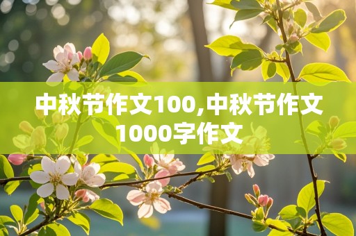 中秋节作文100,中秋节作文1000字作文