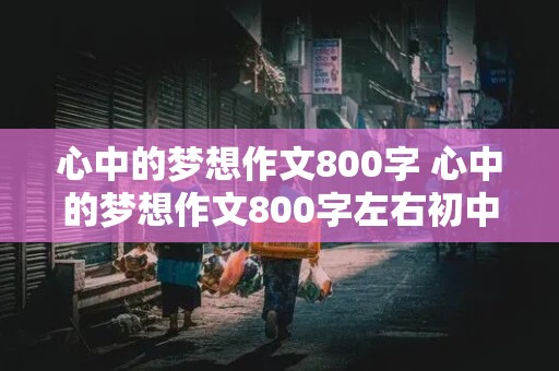 心中的梦想作文800字 心中的梦想作文800字左右初中