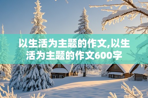 以生活为主题的作文,以生活为主题的作文600字