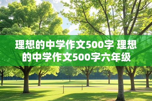 理想的中学作文500字 理想的中学作文500字六年级