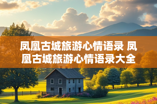 凤凰古城旅游心情语录 凤凰古城旅游心情语录大全