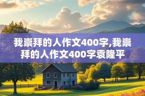 我崇拜的人作文400字,我崇拜的人作文400字袁隆平