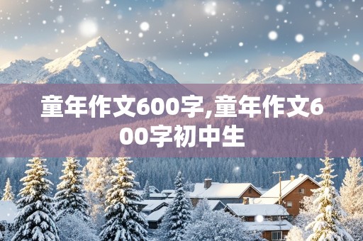 童年作文600字,童年作文600字初中生