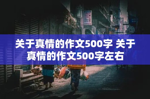 关于真情的作文500字 关于真情的作文500字左右