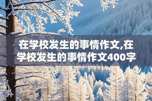 在学校发生的事情作文,在学校发生的事情作文400字