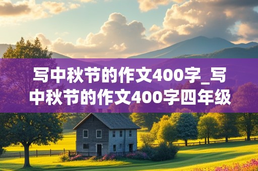 写中秋节的作文400字_写中秋节的作文400字四年级