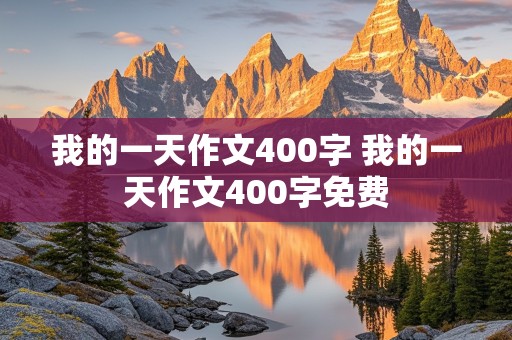 我的一天作文400字 我的一天作文400字免费