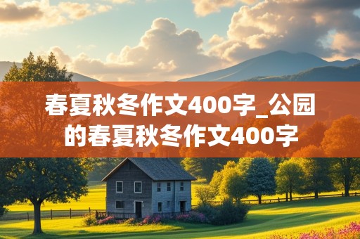 春夏秋冬作文400字_公园的春夏秋冬作文400字