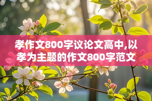 孝作文800字议论文高中,以孝为主题的作文800字范文