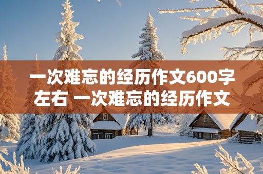 一次难忘的经历作文600字左右 一次难忘的经历作文600字左右月考