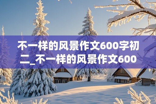 不一样的风景作文600字初二_不一样的风景作文600字初二下册