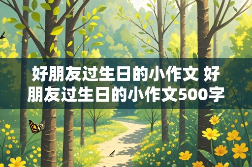 好朋友过生日的小作文 好朋友过生日的小作文500字