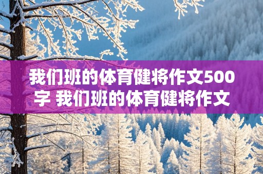 我们班的体育健将作文500字 我们班的体育健将作文500字左右