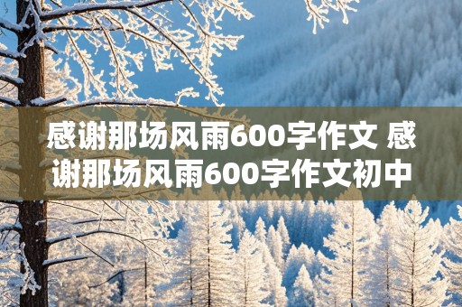 感谢那场风雨600字作文 感谢那场风雨600字作文初中