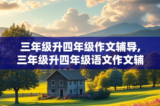 三年级升四年级作文辅导,三年级升四年级语文作文辅导