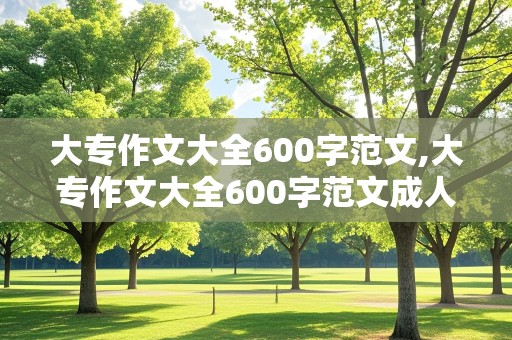 大专作文大全600字范文,大专作文大全600字范文成人高考作文