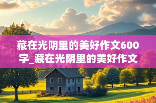 藏在光阴里的美好作文600字_藏在光阴里的美好作文600字左右