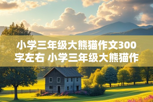 小学三年级大熊猫作文300字左右 小学三年级大熊猫作文300字左右怎么写