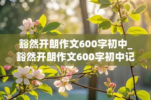 豁然开朗作文600字初中_豁然开朗作文600字初中记叙文