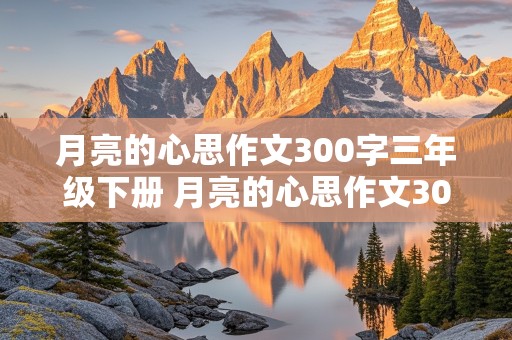 月亮的心思作文300字三年级下册 月亮的心思作文300字三年级下册人们都觉得