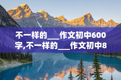 不一样的___作文初中600字,不一样的___作文初中800字