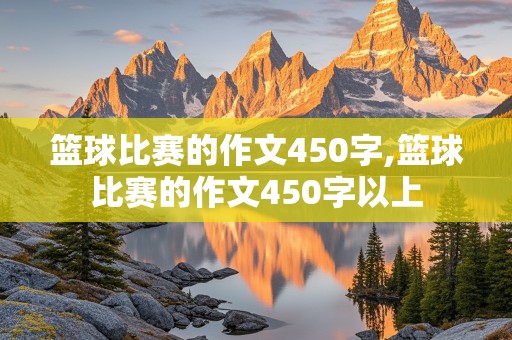 篮球比赛的作文450字,篮球比赛的作文450字以上