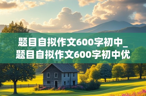 题目自拟作文600字初中_题目自拟作文600字初中优秀