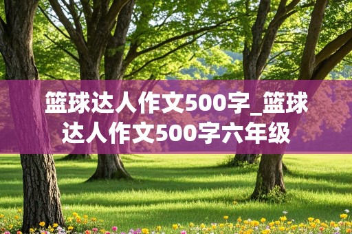 篮球达人作文500字_篮球达人作文500字六年级