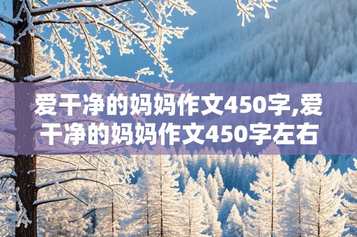 爱干净的妈妈作文450字,爱干净的妈妈作文450字左右