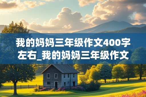 我的妈妈三年级作文400字左右_我的妈妈三年级作文400字左右怎么写