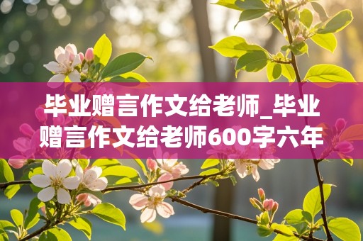 毕业赠言作文给老师_毕业赠言作文给老师600字六年级