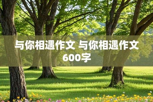 与你相遇作文 与你相遇作文600字