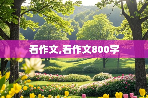 看作文,看作文800字