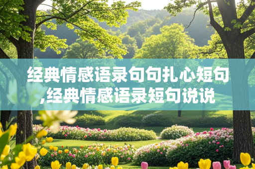 经典情感语录句句扎心短句,经典情感语录短句说说