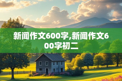 新闻作文600字,新闻作文600字初二