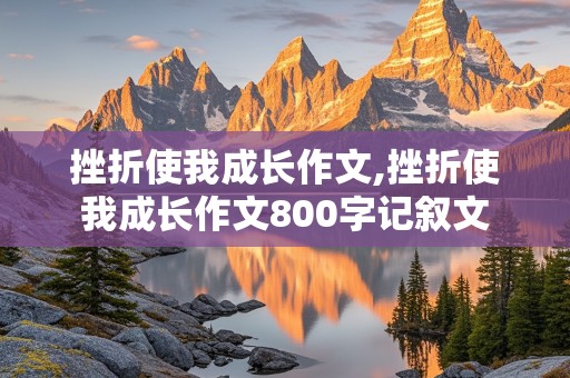 挫折使我成长作文,挫折使我成长作文800字记叙文