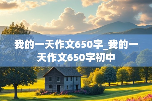 我的一天作文650字_我的一天作文650字初中