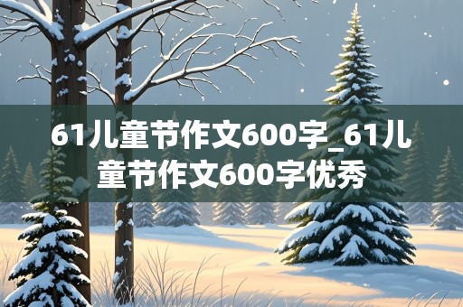 61儿童节作文600字_61儿童节作文600字优秀