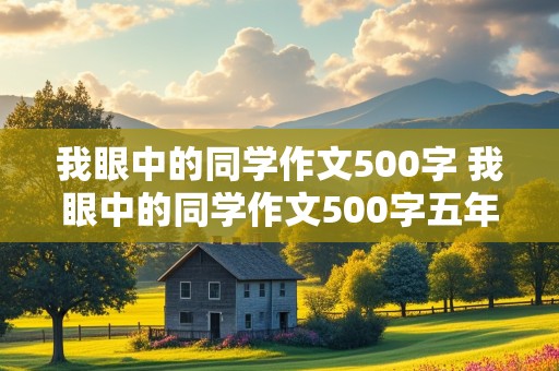 我眼中的同学作文500字 我眼中的同学作文500字五年级