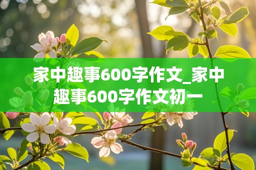 家中趣事600字作文_家中趣事600字作文初一