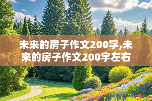 未来的房子作文200字,未来的房子作文200字左右