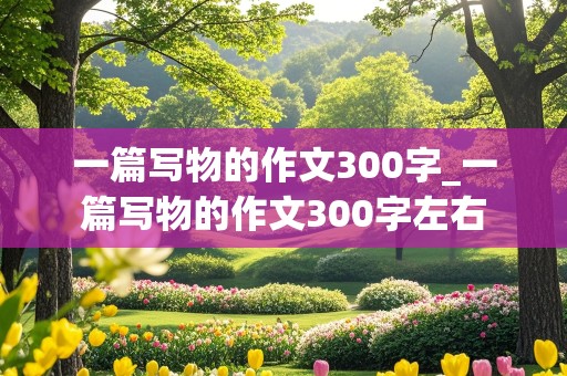 一篇写物的作文300字_一篇写物的作文300字左右