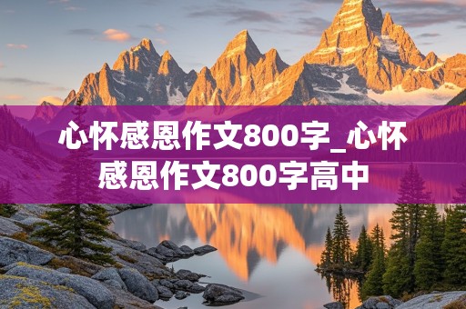 心怀感恩作文800字_心怀感恩作文800字高中