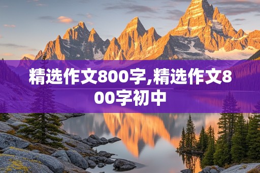 精选作文800字,精选作文800字初中