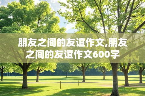 朋友之间的友谊作文,朋友之间的友谊作文600字