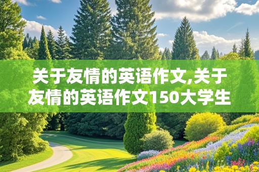 关于友情的英语作文,关于友情的英语作文150大学生