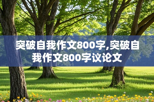 突破自我作文800字,突破自我作文800字议论文