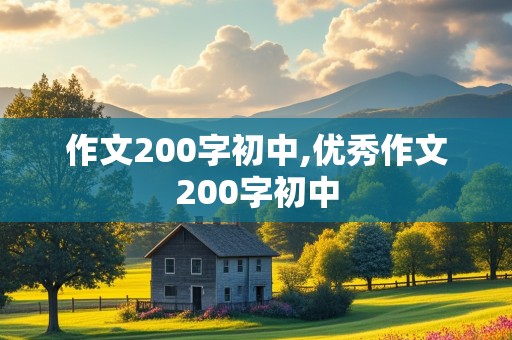 作文200字初中,优秀作文200字初中