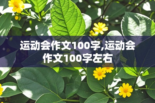 运动会作文100字,运动会作文100字左右